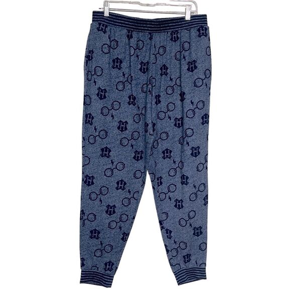 Wizarding World Harry Potter Women's 2-Piece Cozy Pajama Set Navy Blue - Picture 8 of 9